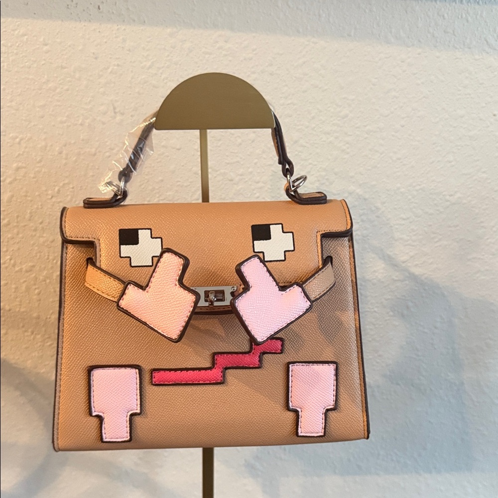 Tan and Pink mini bag